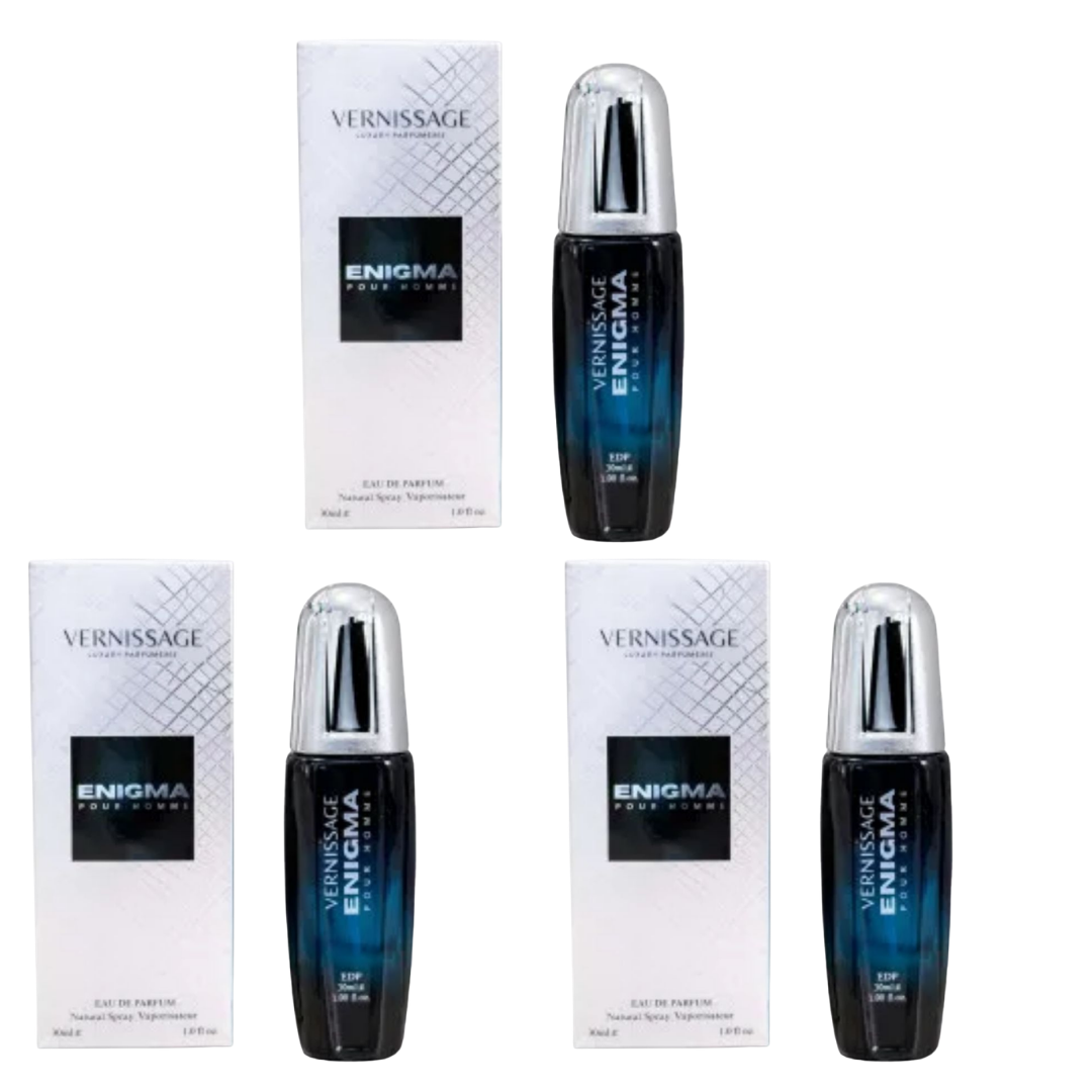 PERFUME ENIGMA POUR HOMME 30ML VERNISSAGE - KIT C/ 03 UNID