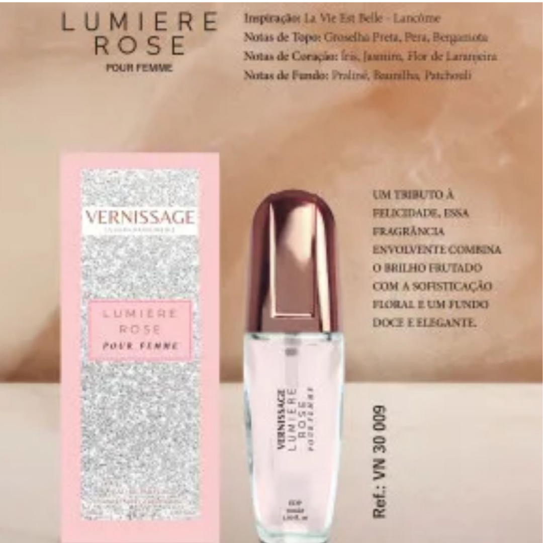 PERFUME LUMIERE ROSE POUR FEMME 30ML VERNISSAGE - KIT C/ 03 UNID
