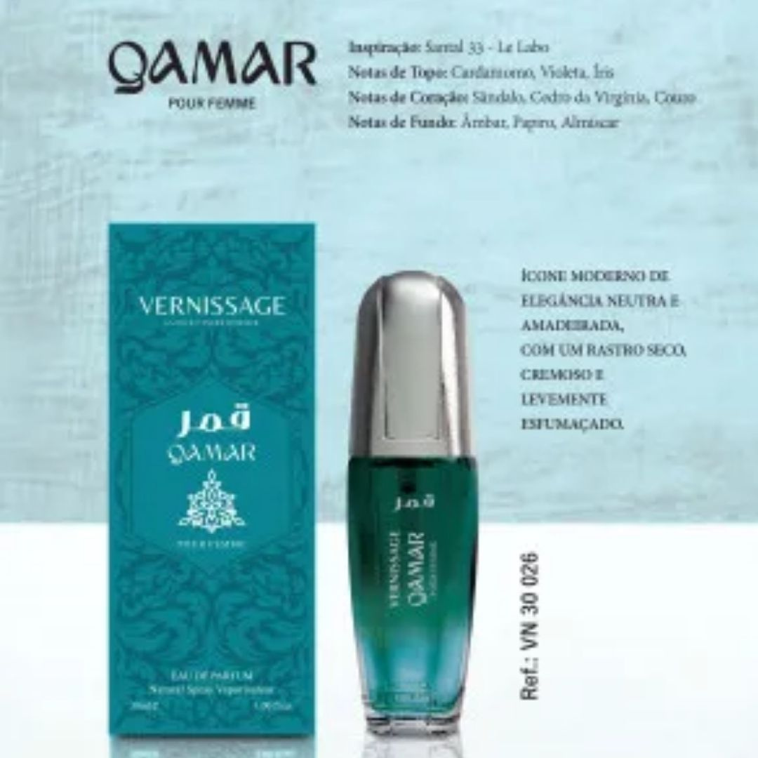 PERFUME QAMAR POUR FEMME 30ML VERNISSAGE - KIT C/ 03 UNID