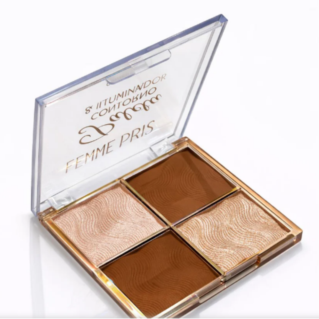 Paleta De Contorno E Iluminador Femme Paris FR615