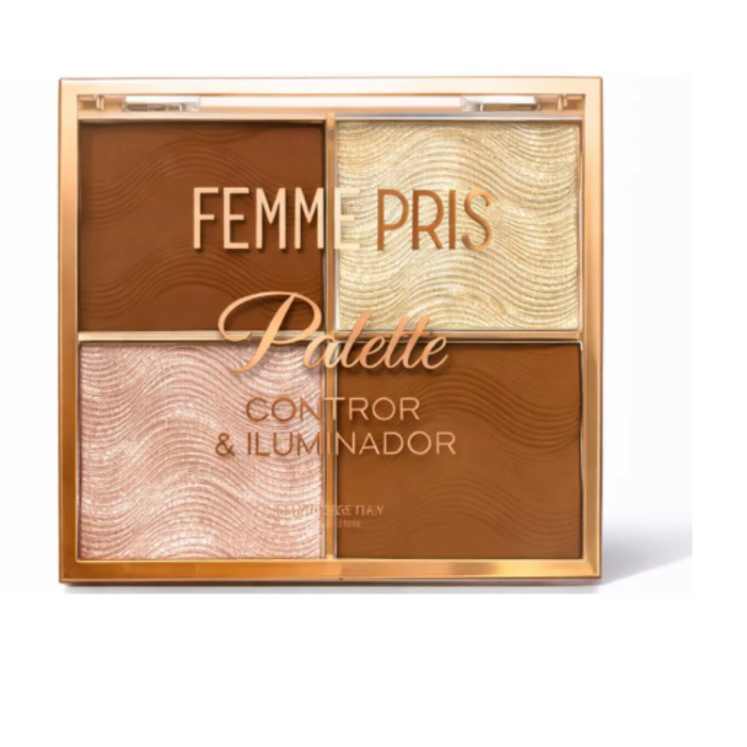Paleta De Contorno E Iluminador Femme Paris FR615