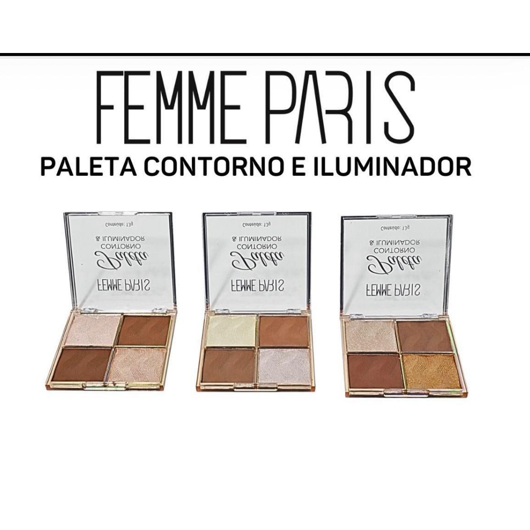 Paleta De Contorno E Iluminador Femme Paris FR615