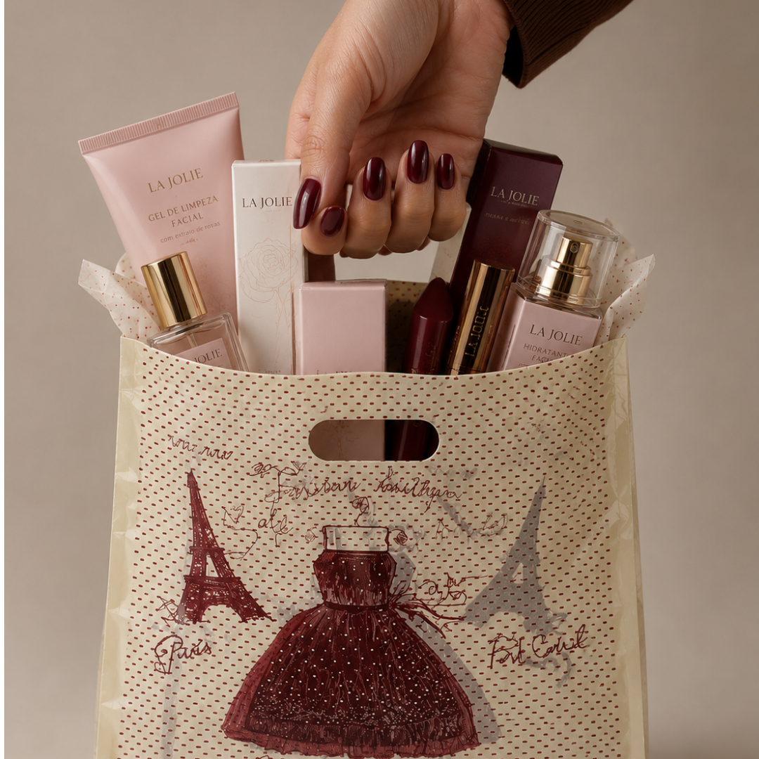 Sacola Estampada Paris Tam 20 x 15 - Pcte C/ 100 Unid