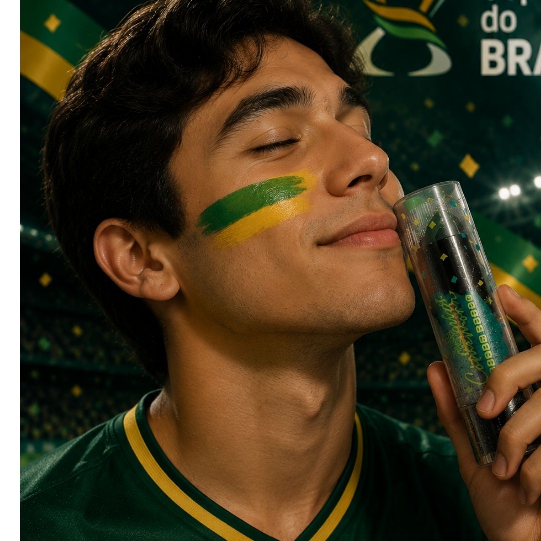 Pinta Cara Batom Verde e Amarelo Copa Amor Anjo AM-AB075 - Kit c/ 02 unid