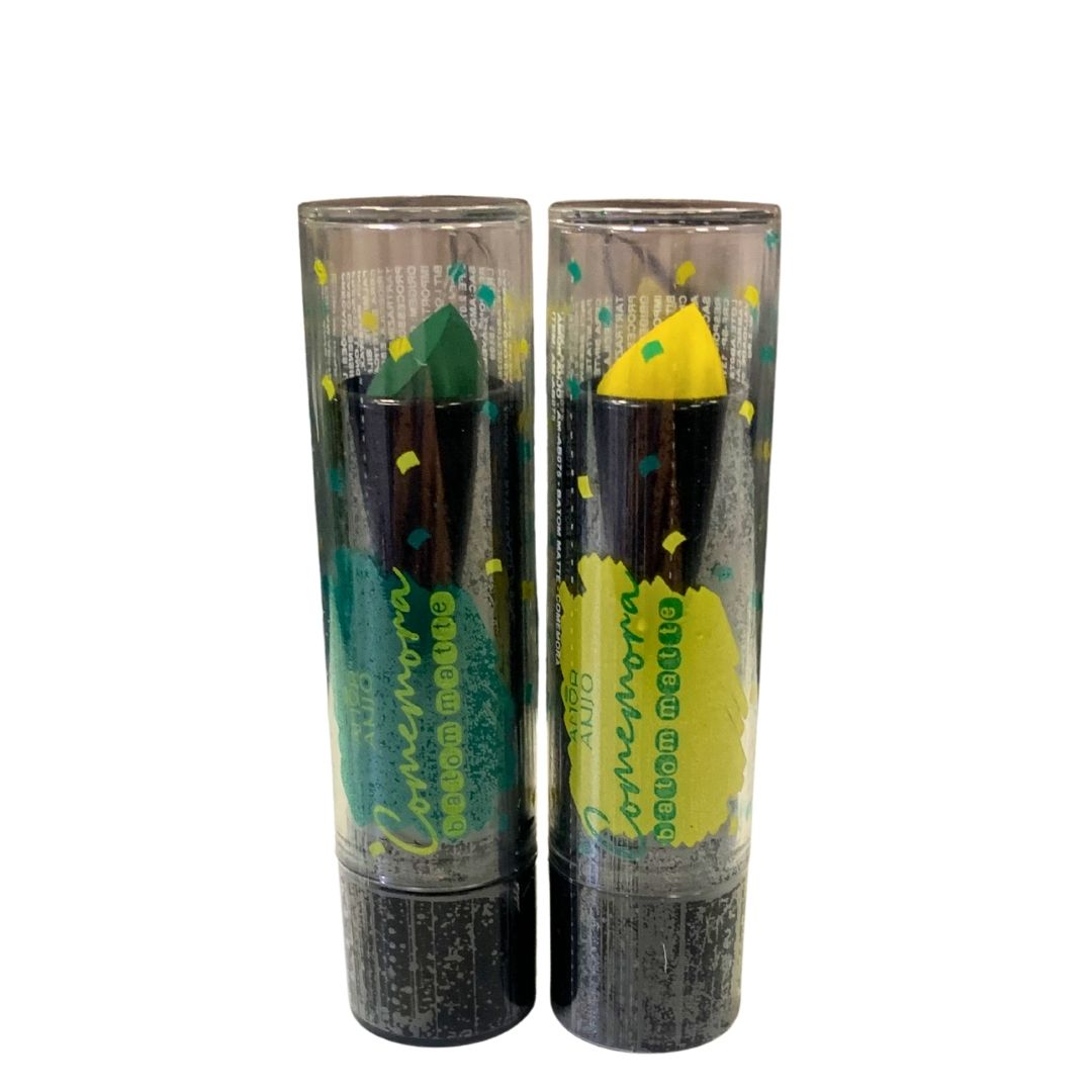 Pinta Cara Batom Verde e Amarelo Copa Amor Anjo AM-AB075 - Kit c/ 02 unid