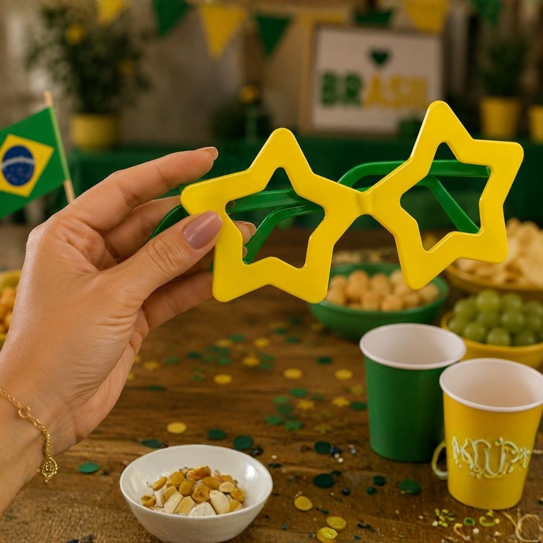 Oculos Verde e Amarelo Copa