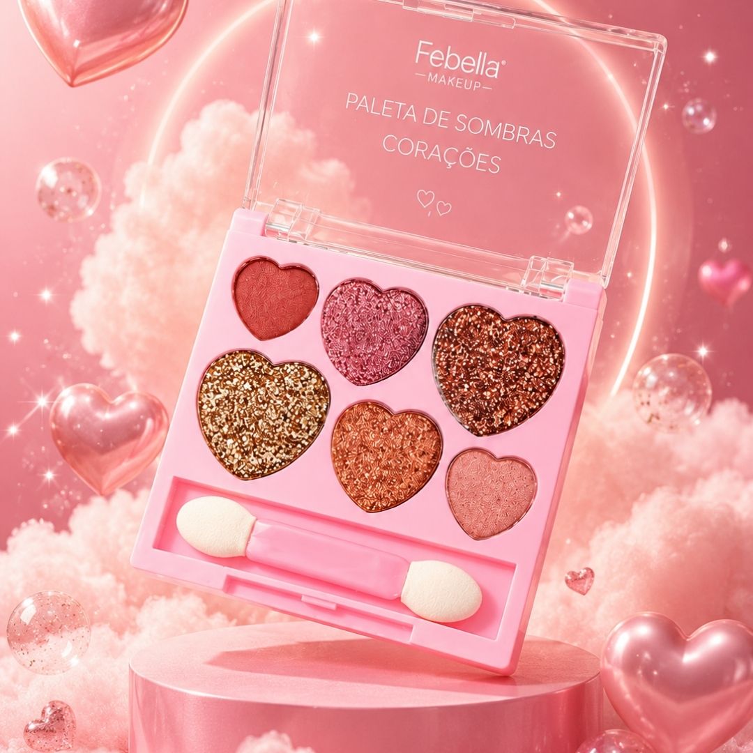 Paleta De Sombra Girl Beautifil Febella PS030344 - Box c/ 24 unid