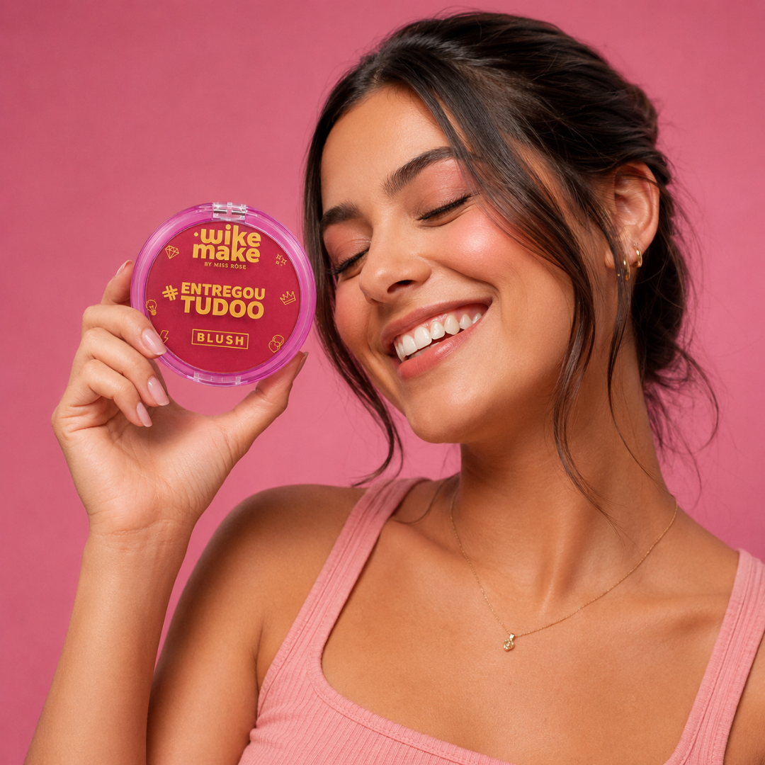 Blush Compacto Entregou Tudo Wike Make WM0029- Kit c/ 04unid