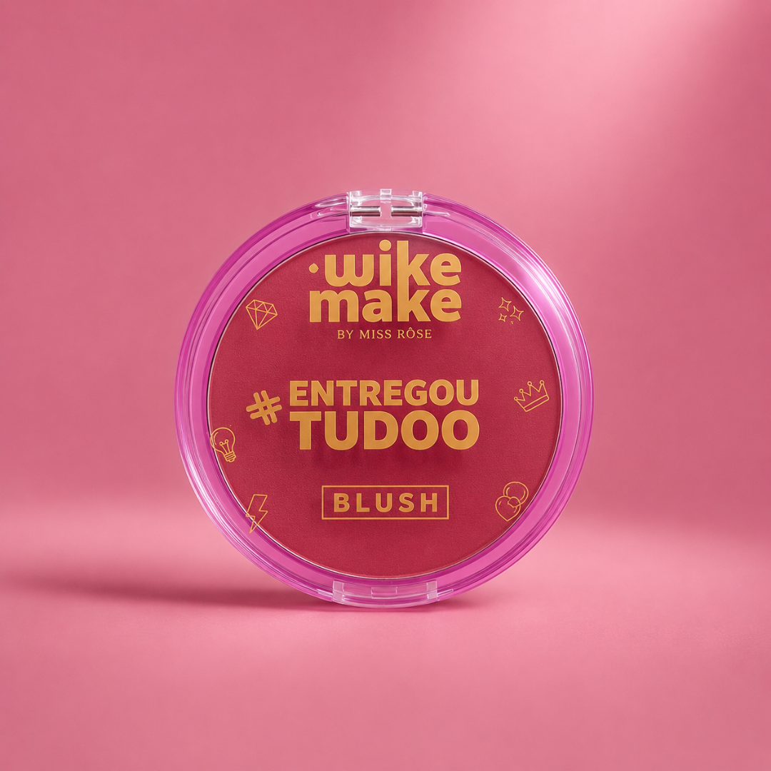 Blush Compacto Entregou Tudo Wike Make WM0029- Kit c/ 04unid