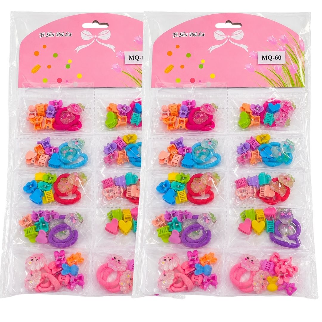 Kit Infantil de Presilhas com Elastico e Mini Piranha MQ60 Pcte c/ 10unid