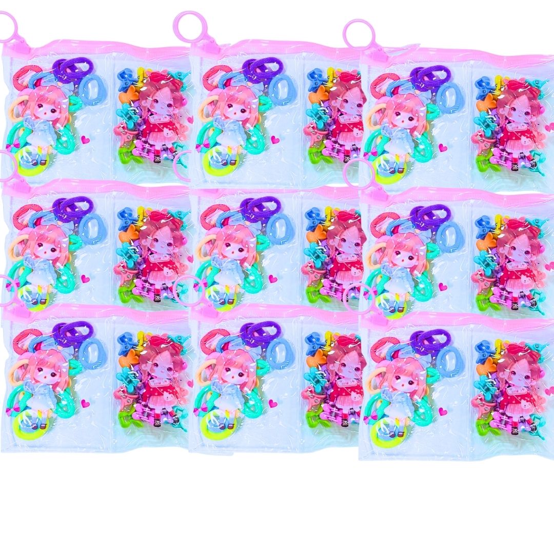 Kit Infantil de Presilhas com Elástico e Mini Piranha