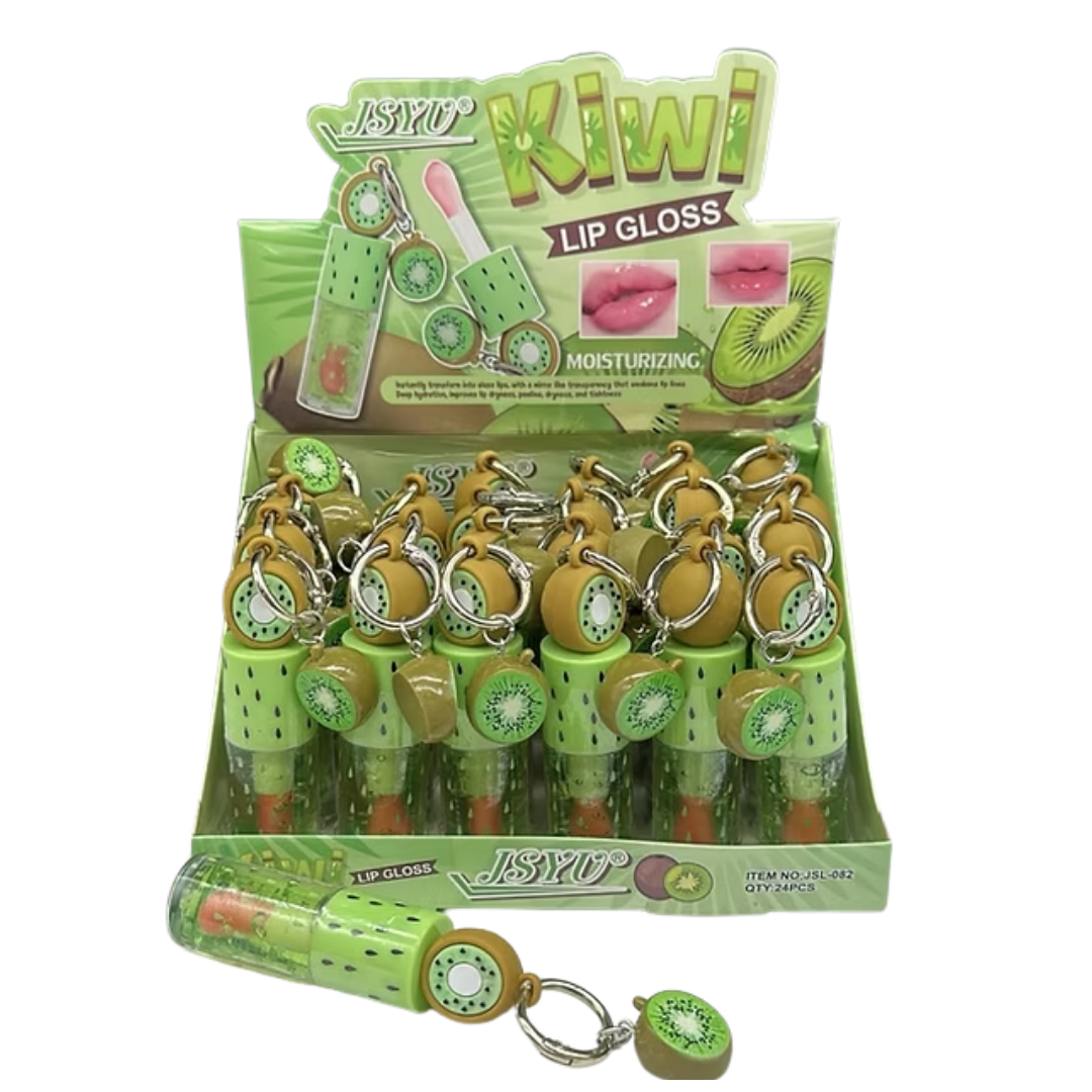 Lip Gloss Chaveirinho Kiwi JSL082 - Box c/ 24unid