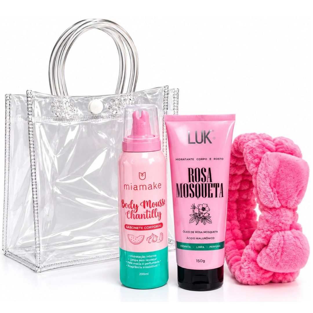 Kit Banho e Hidratação com Sabonete Chantilly – 3 Itens + Sacola