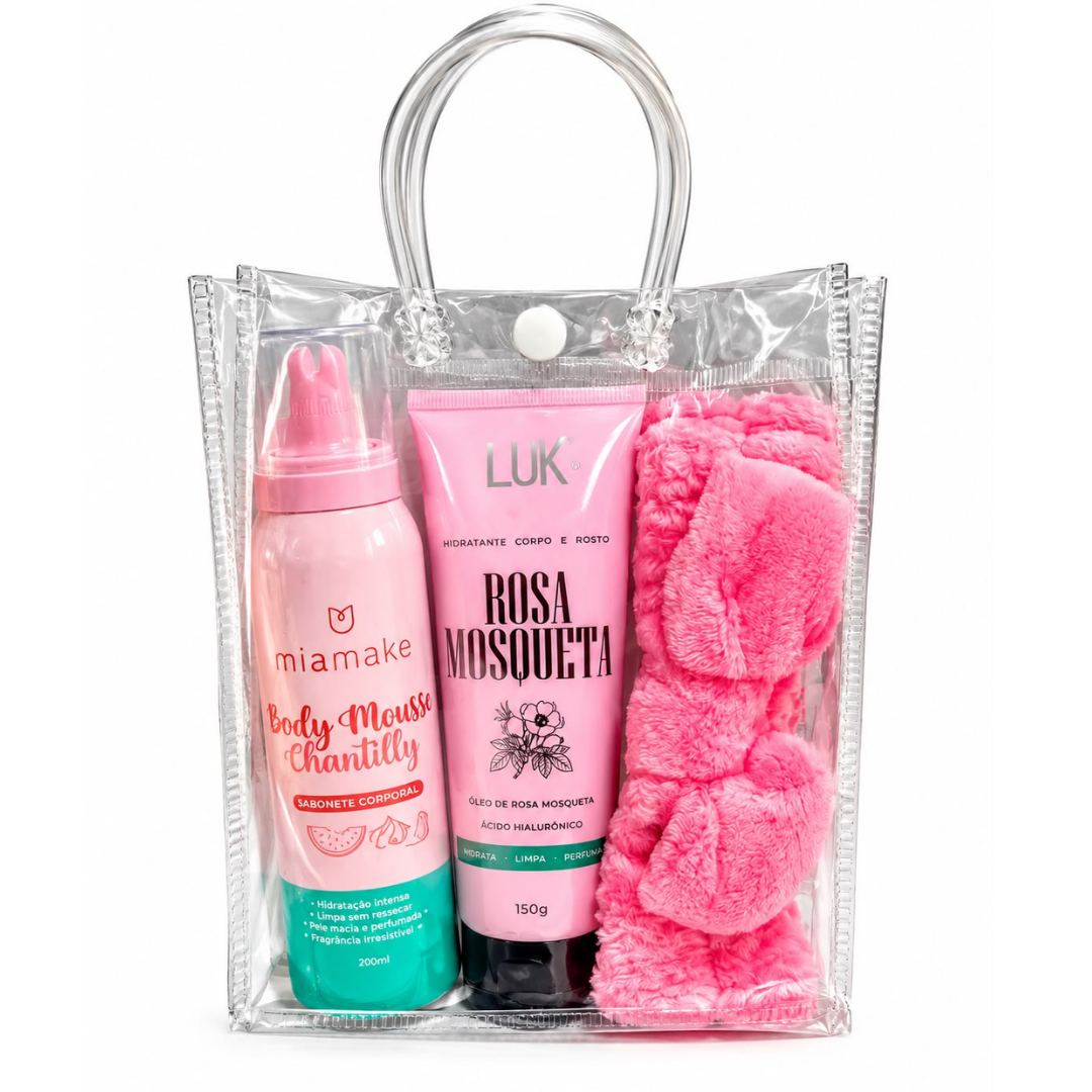 Kit Banho e Hidratação com Sabonete Chantilly – 3 Itens + Sacola