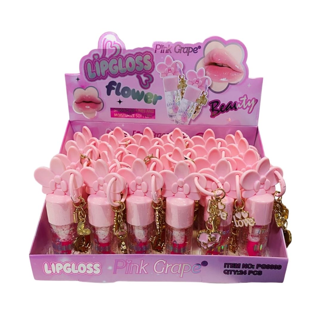 Lip Gloss Chaveirinho Love Pink Grape PG0009 - Box c/ 24 unid