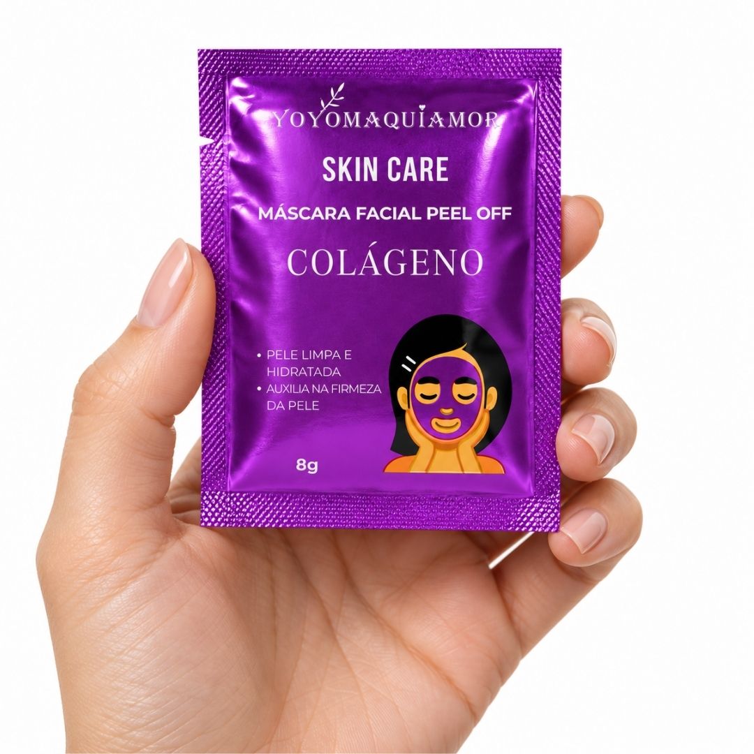 Máscara Facial Sachê Pell OFF Colágeno Yoyo maquiamor - Kit c/ 10 unid