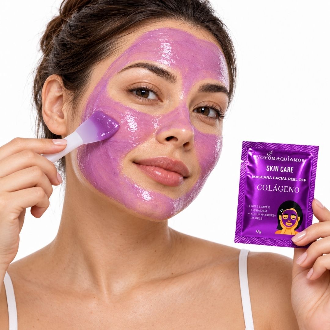 Máscara Facial Sachê Pell OFF Colágeno Yoyo maquiamor - Kit c/ 10 unid