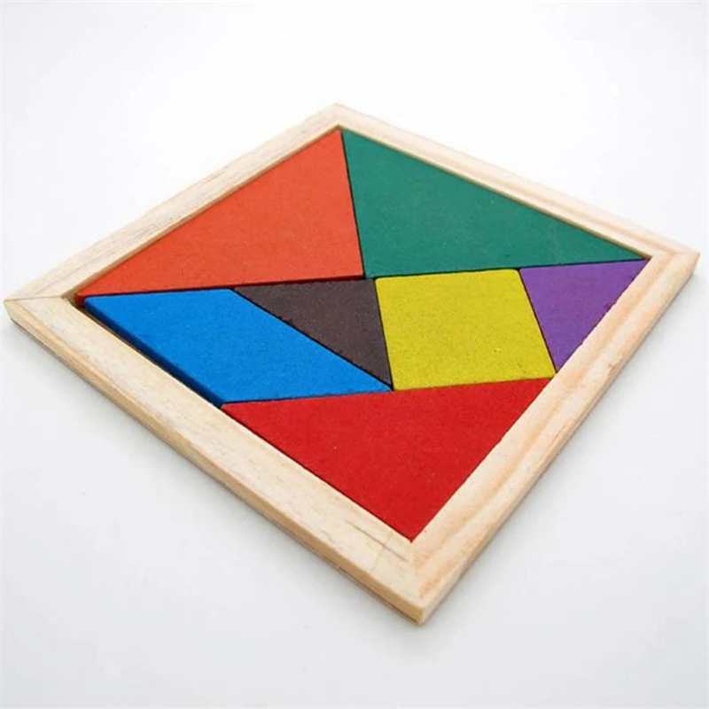 Quebra-cabeça Tangram de Madeira