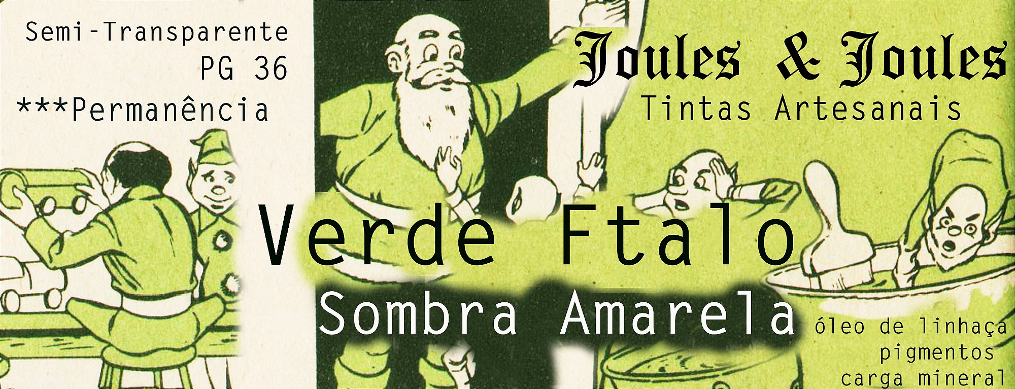 Kit Tinta a Óleo Verdes | 7 cores Joules & Joules