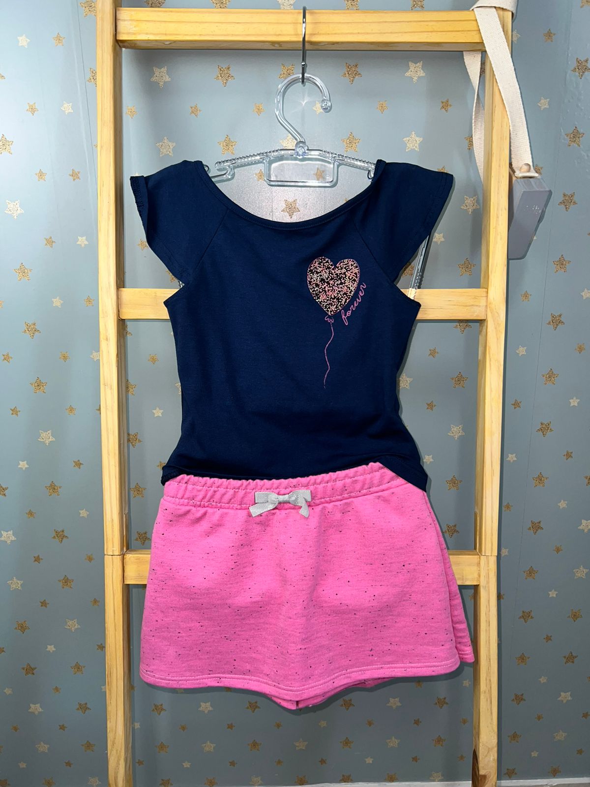 Compre Conjunto Infantil Blusa e Saia Social Balão Rosa na