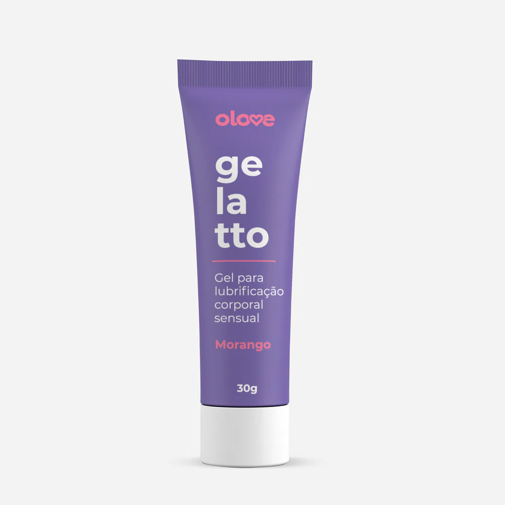 Gel Lubrificante Beijável Olove Gelatto - Morango 30g