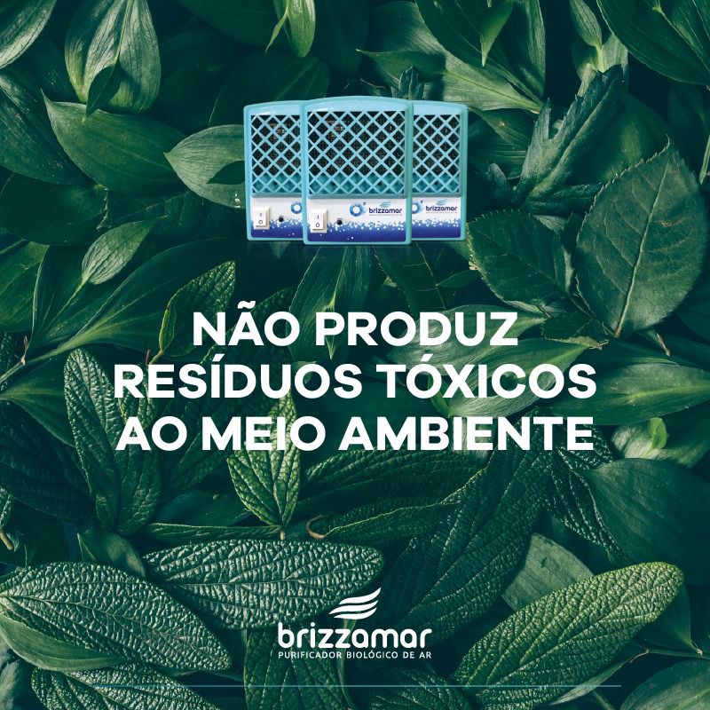Purificador de Ar Biológico Ionizador e Ozonizador - Brizzamar