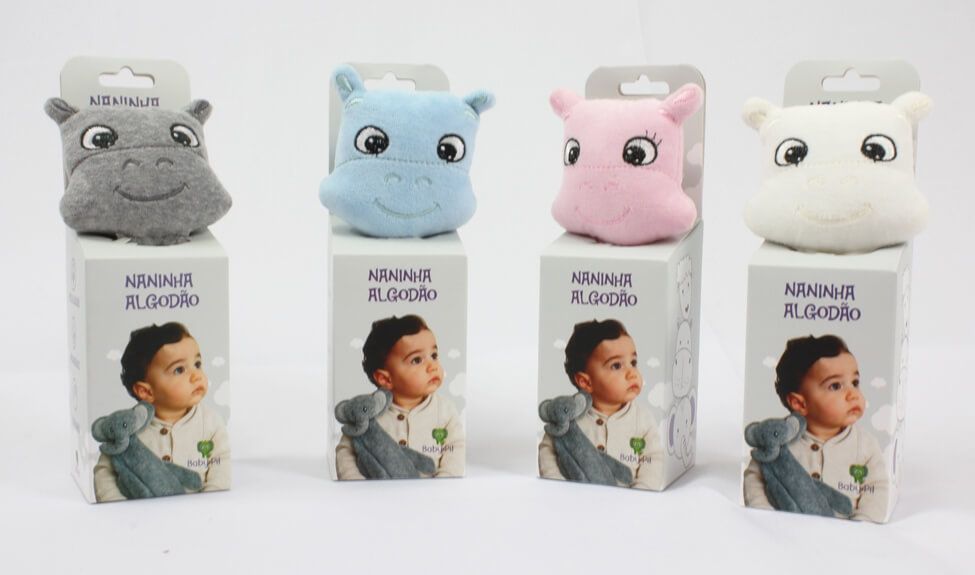 Naninha Algodão com Prendedor Hipopótamo - Baby Pil