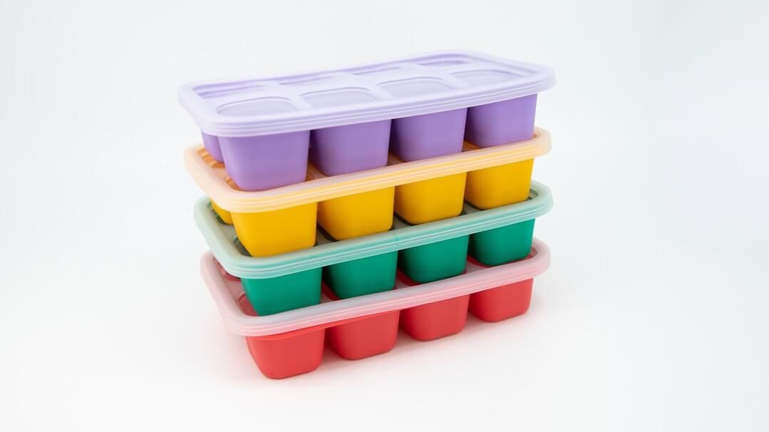 Porta Papinha de Silicone com Tampa 8 Cubos (30ml) Porquinha - Marcus & Marcus