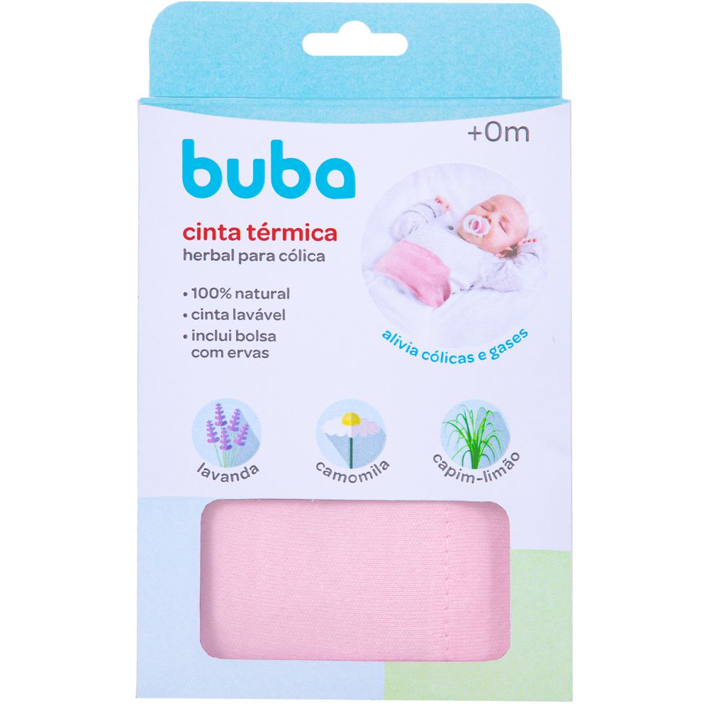 Cinta Térmica Herbal para Cólica Rosa - Buba
