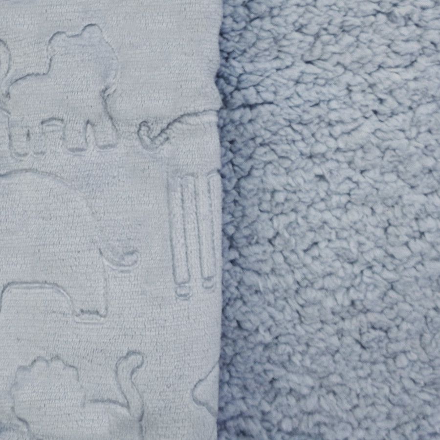 Cobertor Bebê Plush com Sherpa Ferrete 0,90 x 1,10 Azul