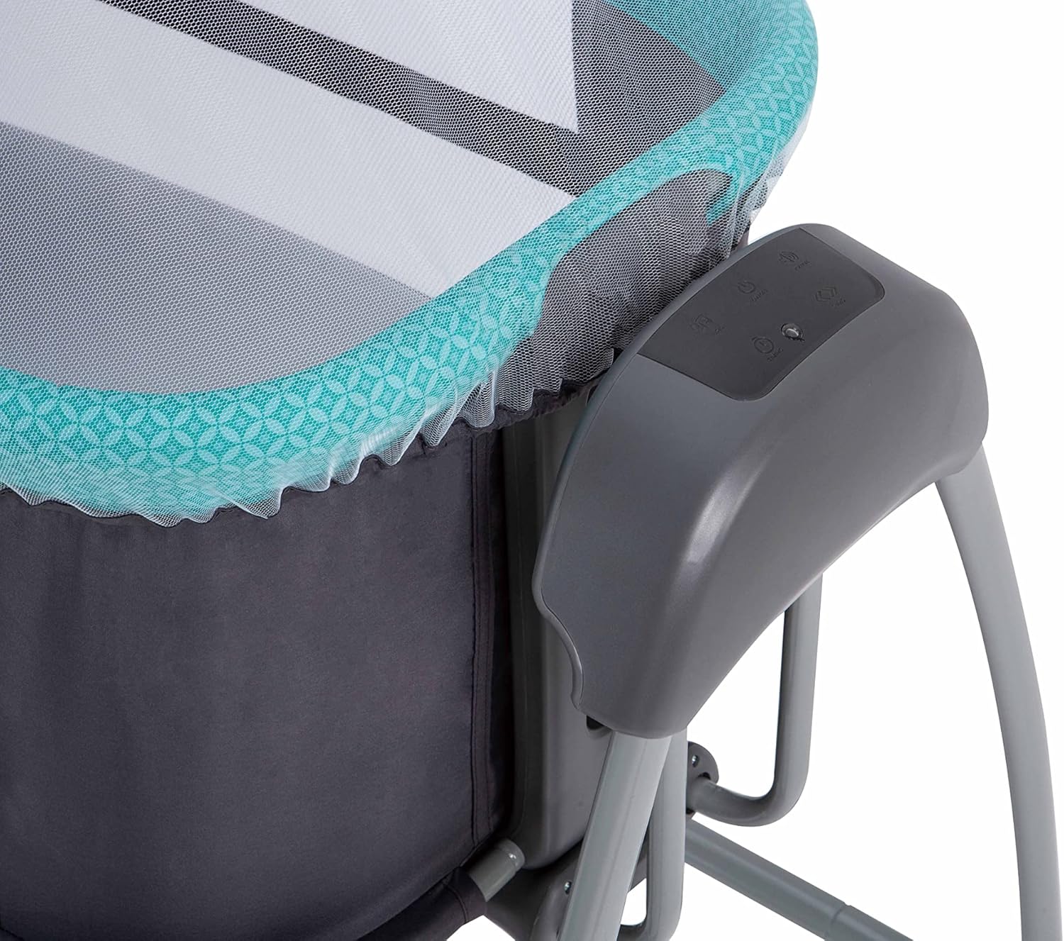 Berço Bebê Infantil Techno Automático c/ Bluetooth Grafite/Verde - Mastela