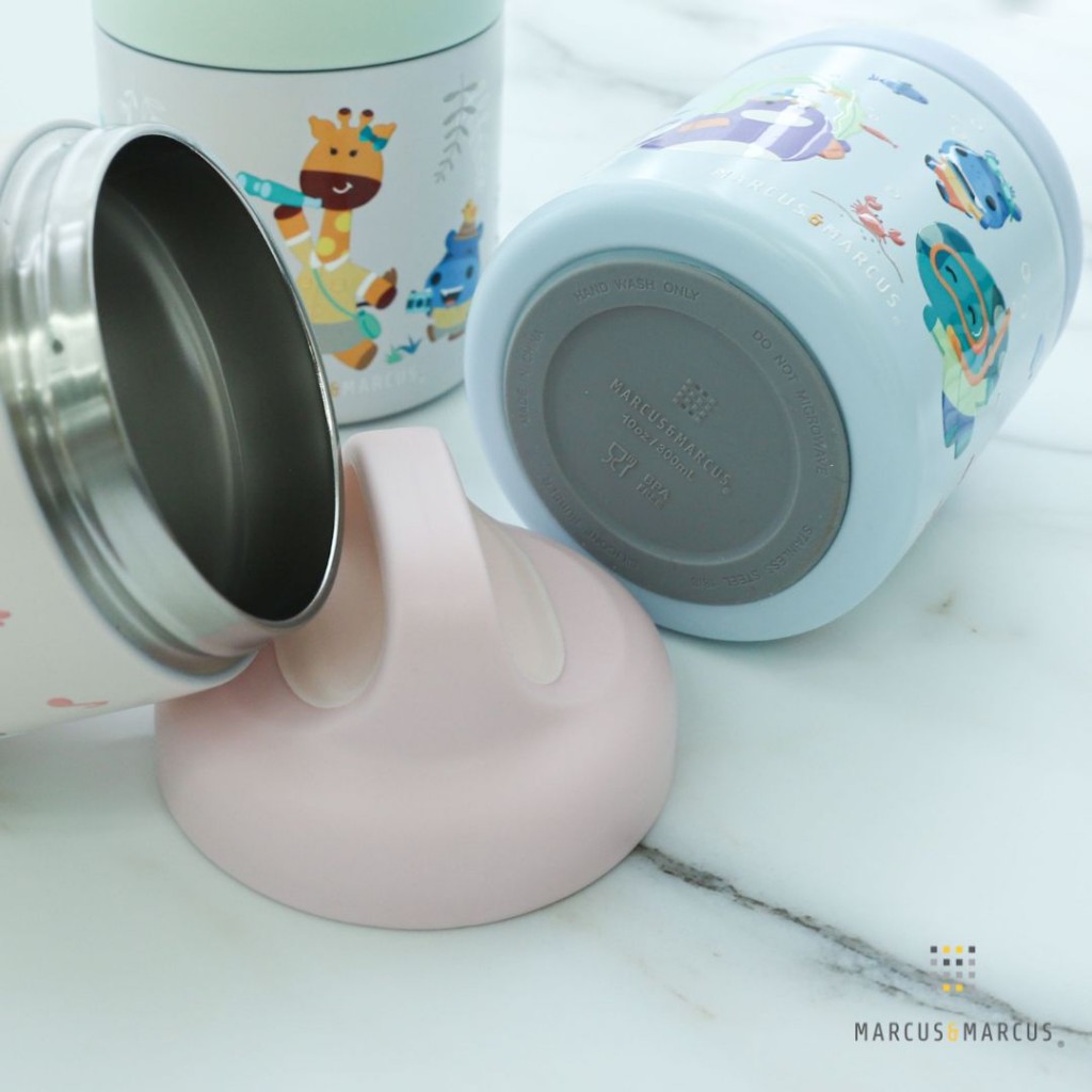 Pote Térmico com Alça Tropical Rosa 300ml - Marcus & Marcus