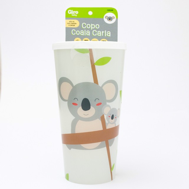 Copo Infantil com Tampa Eco Coala 400ml - Girotondo Baby