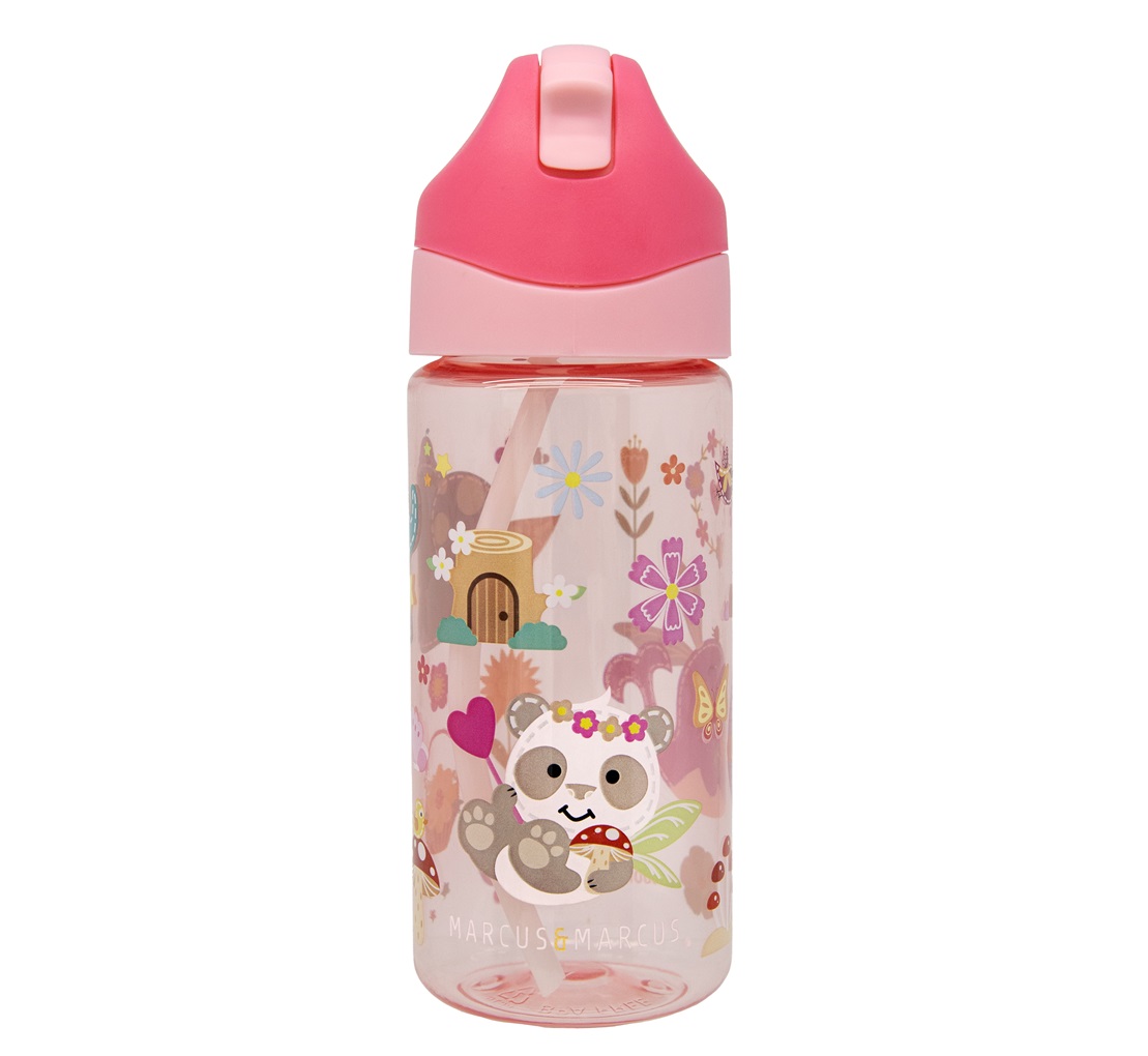 Garrafa Infantil em Tritan Antigermes 400ml Fadas Rosa - Marcus & Marcus