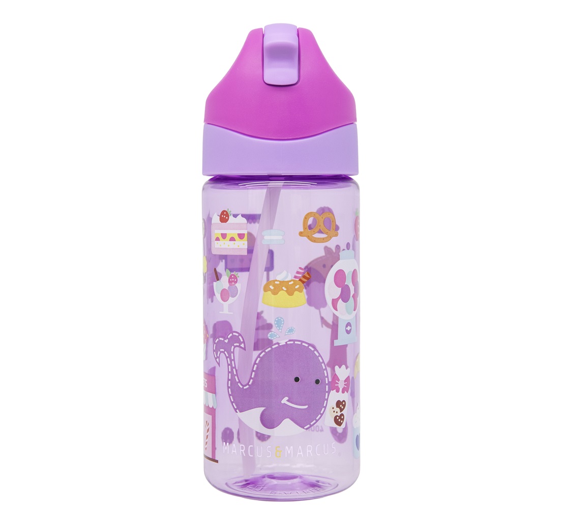 Garrafa Infantil em Tritan Antigermes 400ml Doces Lillás - Marcus & Marcus