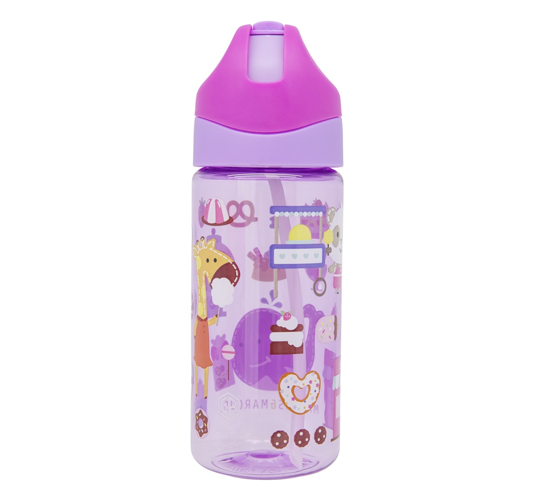 Garrafa Infantil em Tritan Antigermes 400ml Doces Lillás - Marcus & Marcus