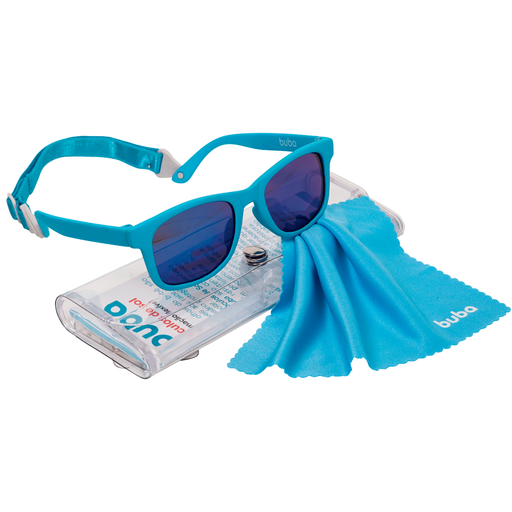 Óculos de Sol Flexível com Alça 3-36 Meses Azul - Buba