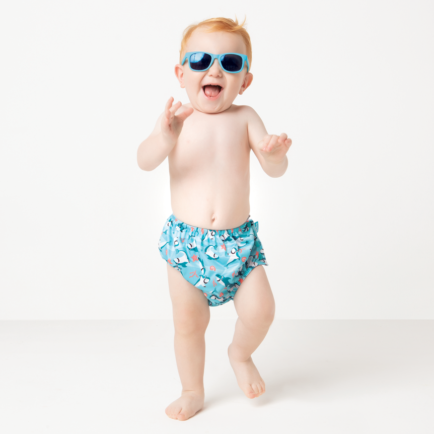 Óculos de Sol Flexível com Alça 3-36 Meses Azul - Buba