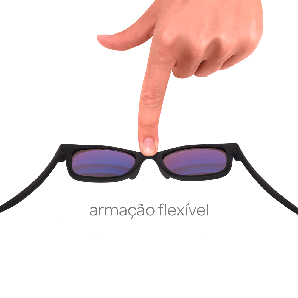 Óculos de Sol Baby com Armação Flexível e Proteção Solar Preto - Buba