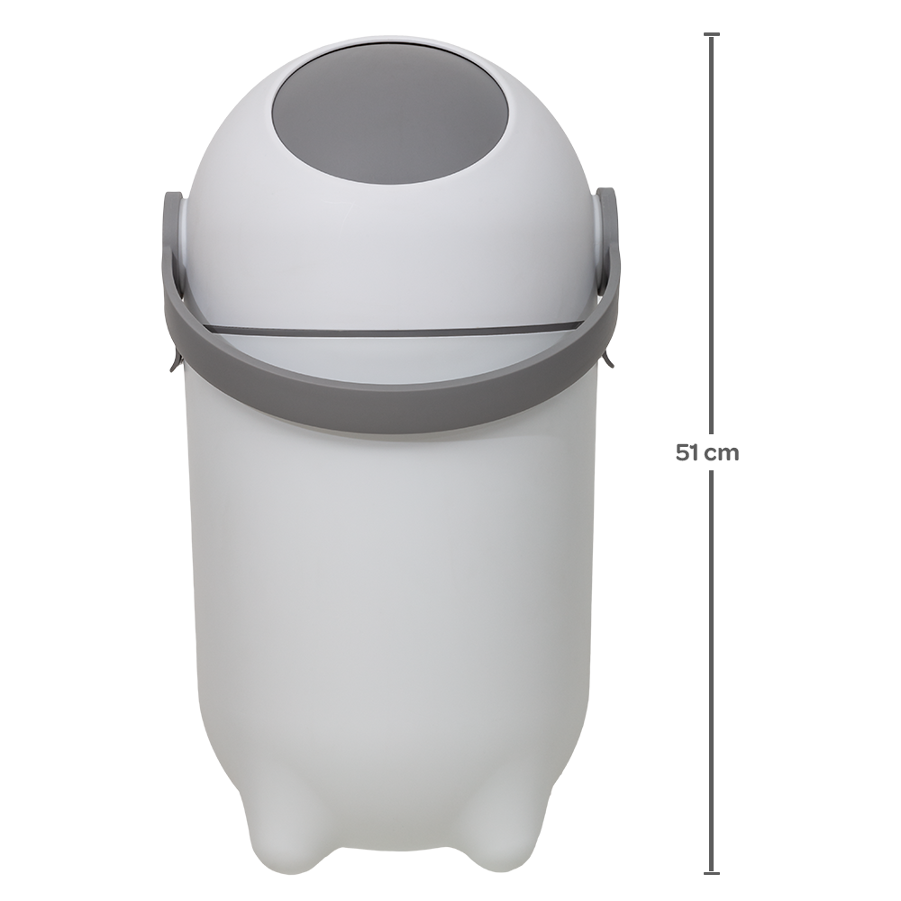 Lixeira Antiodor para Fraldas de Bebê 10L Branca - Buba