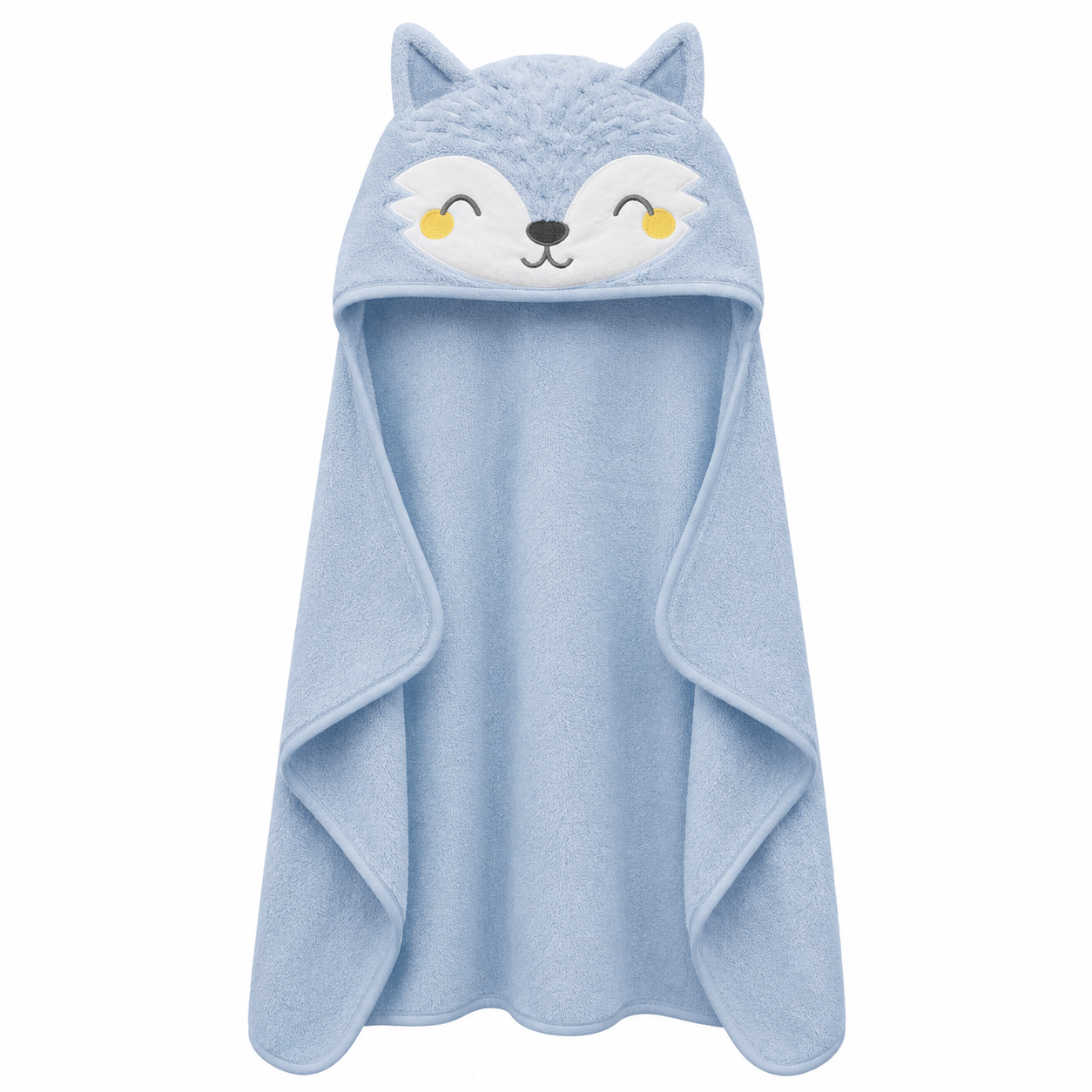 Toalha de Banho com Capuz Comfort Power Sec Raposa Azul - Laço Bebê