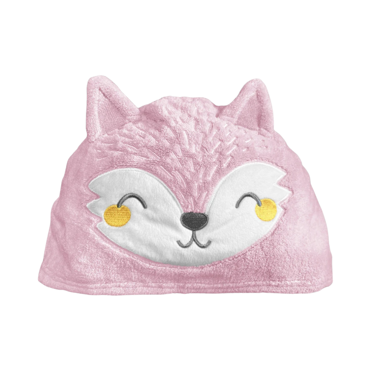 Toalha de Banho com Capuz Comfort Power Sec Raposa Rosa - Laço Bebê