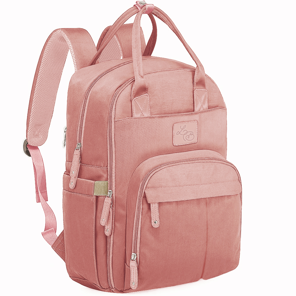 Bolsa Mochila Maternidade Alice Rosa - Laço Bebê