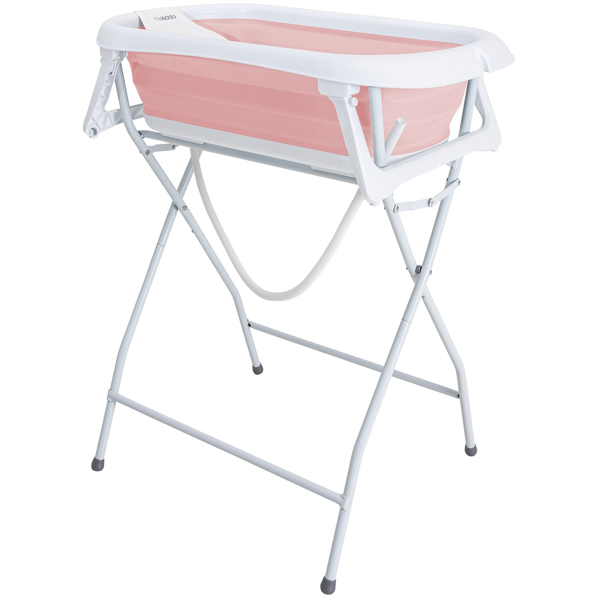 Banheira Dobrável Flex + Suporte de Elevação Rosa - Kiddo