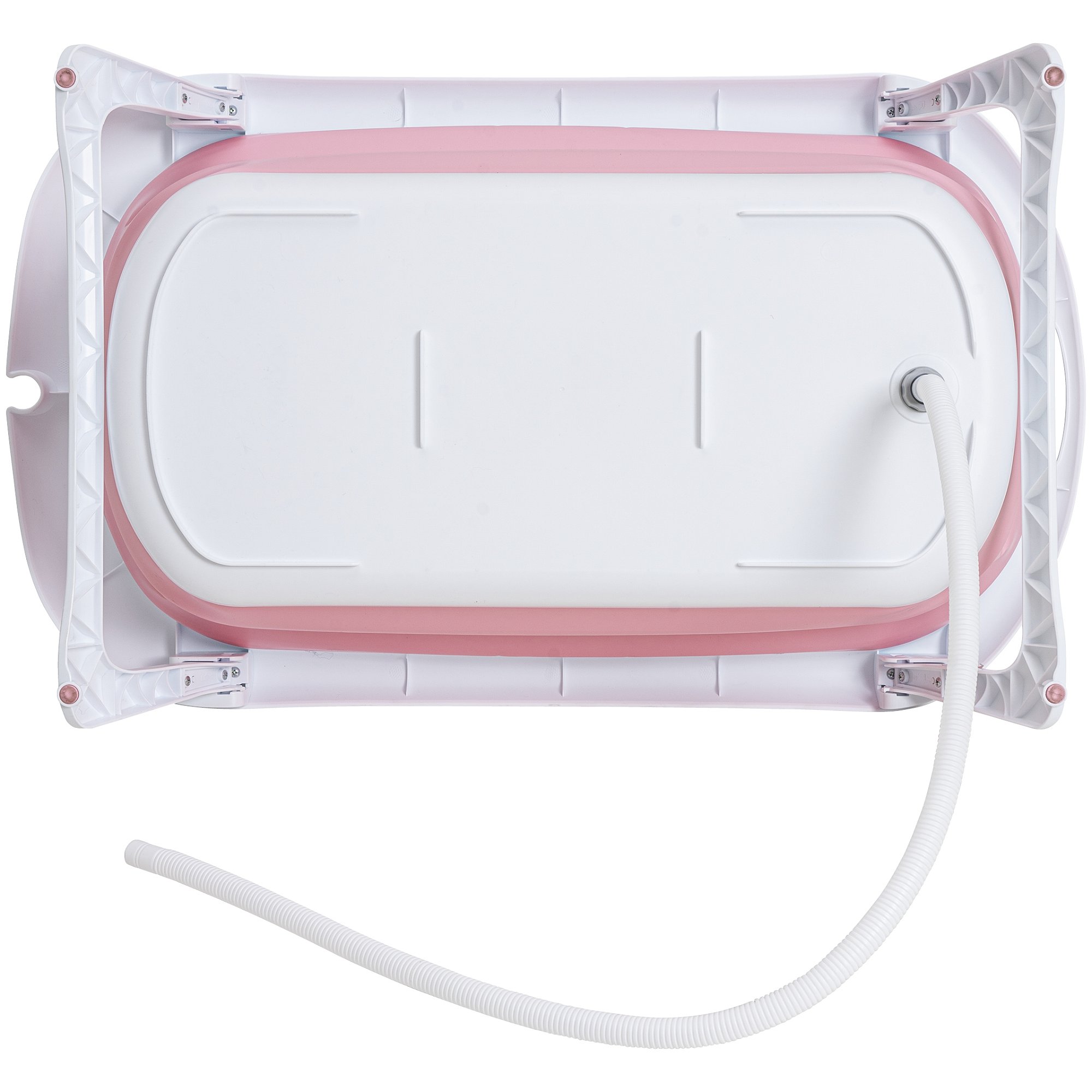 Banheira Dobrável Flex + Suporte de Elevação Rosa - Kiddo