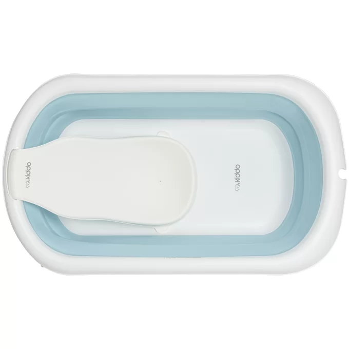 Banheira Dobrável Flex + Suporte de Elevação Azul - Kiddo
