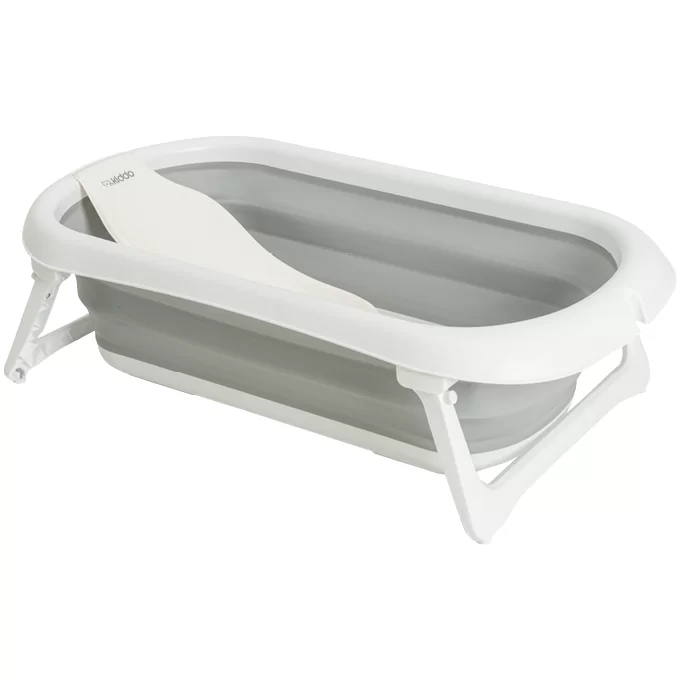 Banheira Dobrável Flex + Suporte de Elevação Cinza - Kiddo