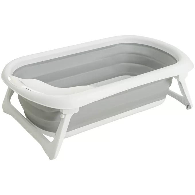 Banheira Dobrável Flex + Suporte de Elevação Cinza - Kiddo