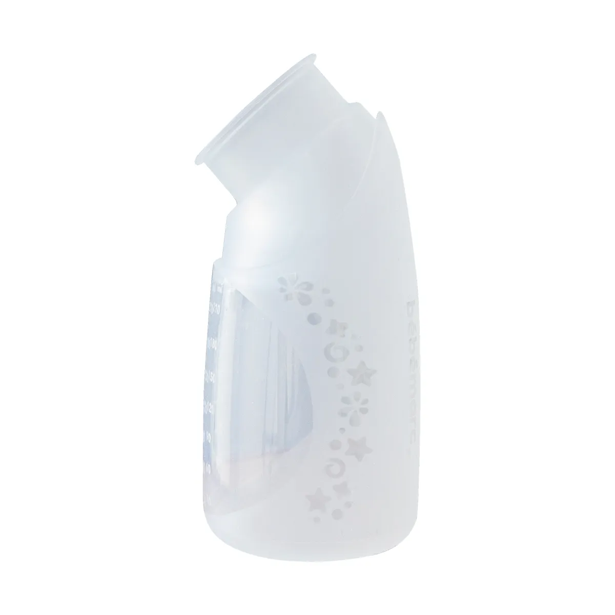 Mamadeira Angulada Em Silicone Creme 240ml - Bébémarc By Marcus & Marcus