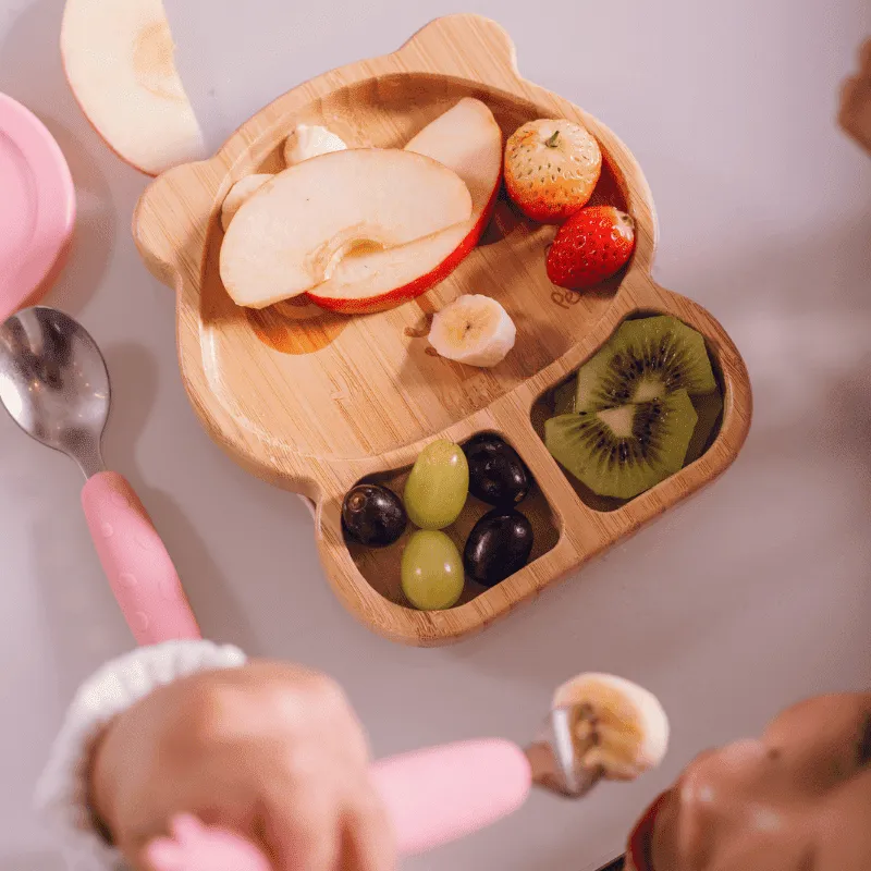 Prato Infantil Bambu com Ventosa Panda - Petit Piá